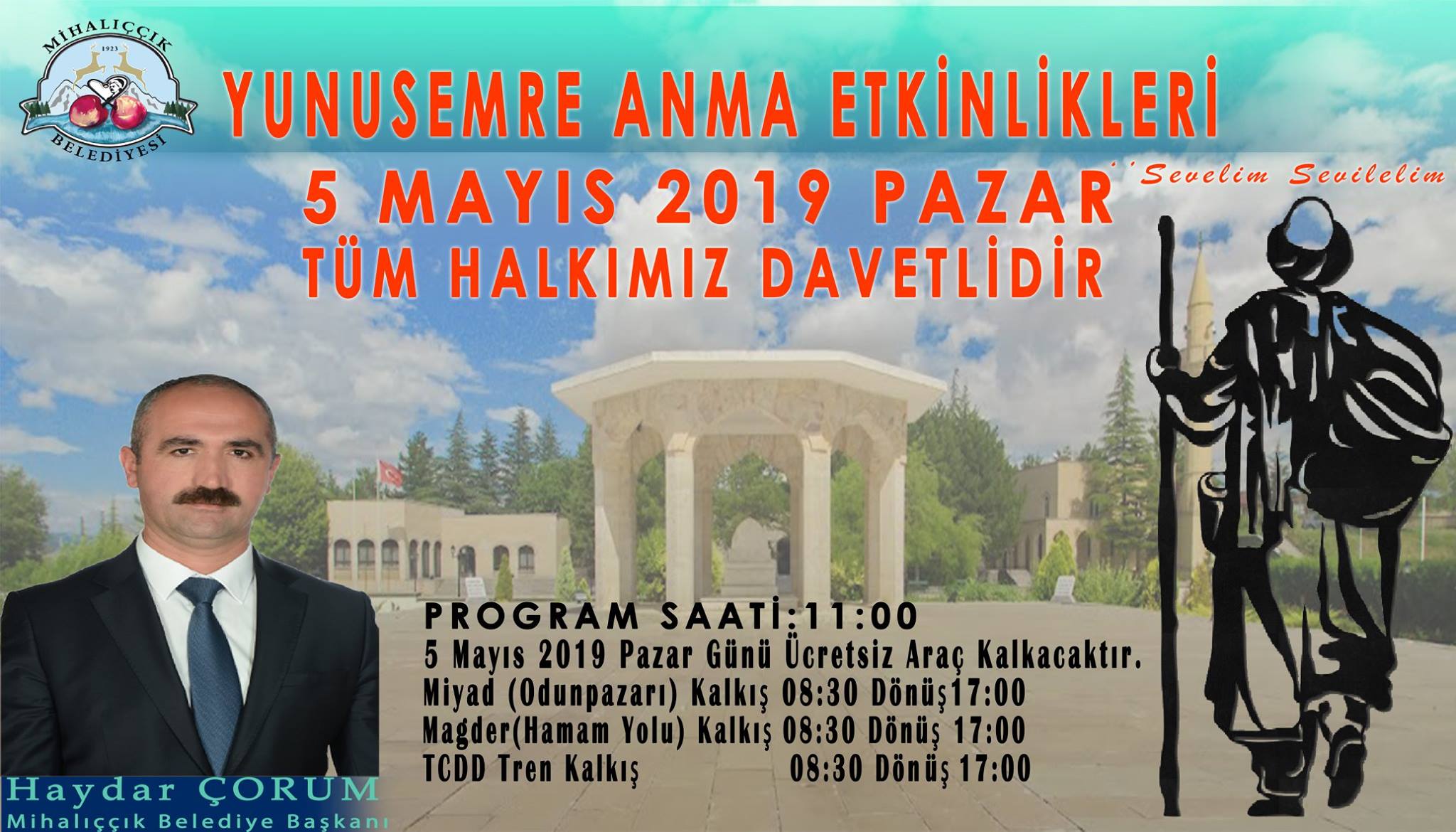 Yunus Emre Anma Etkinlikleri 5 Mayıs 2019 Pazar Günü